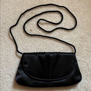 La Regale Black Satin Wristlet